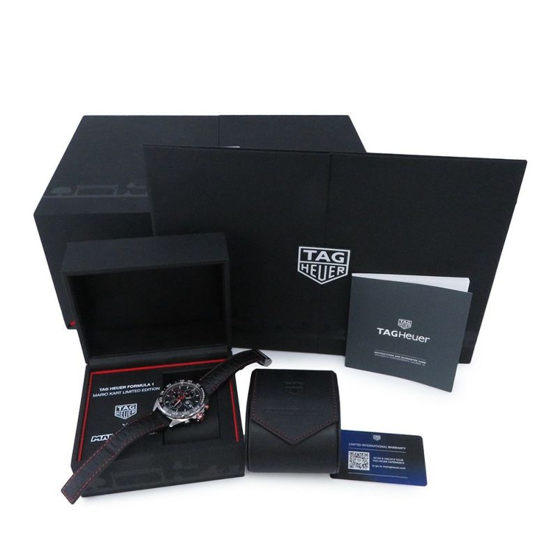 タグホイヤー フォーミュラ1 キャリバー16 クロノグラフ マリオカート コラボ CAZ201E TAGHEUER 黒文字盤