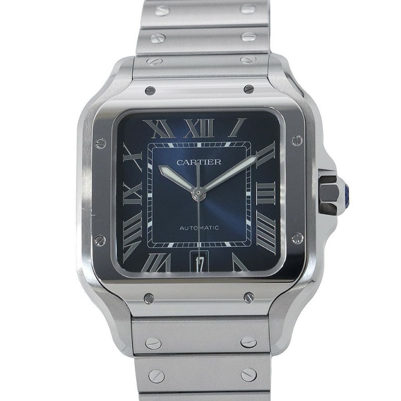 カルティエ サントス ドゥ カルティエ LM WSSA0071 Cartier 腕時計 ブルー文字盤