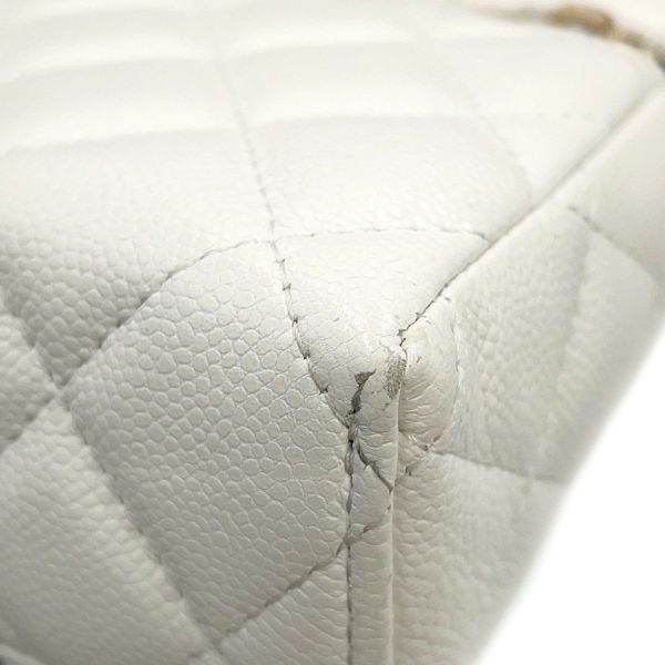 シャネル ハンドバッグ マトラッセ ココマーク バニティケース キャビアスキン AP4404 CHANEL 白 2way ヴァニティ