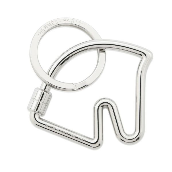 エルメス キーホルダー シュバル Cheval シルバー金具 HERMES キーリング