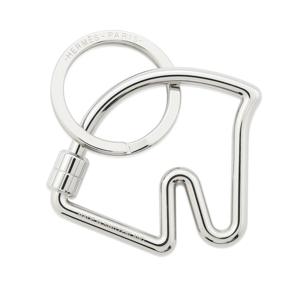 エルメス キーホルダー シュバル Cheval シルバー金具 HERMES キーリング