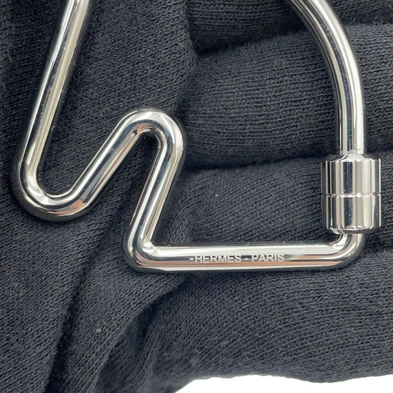 エルメス キーホルダー シュバル Cheval シルバー金具 HERMES キーリング