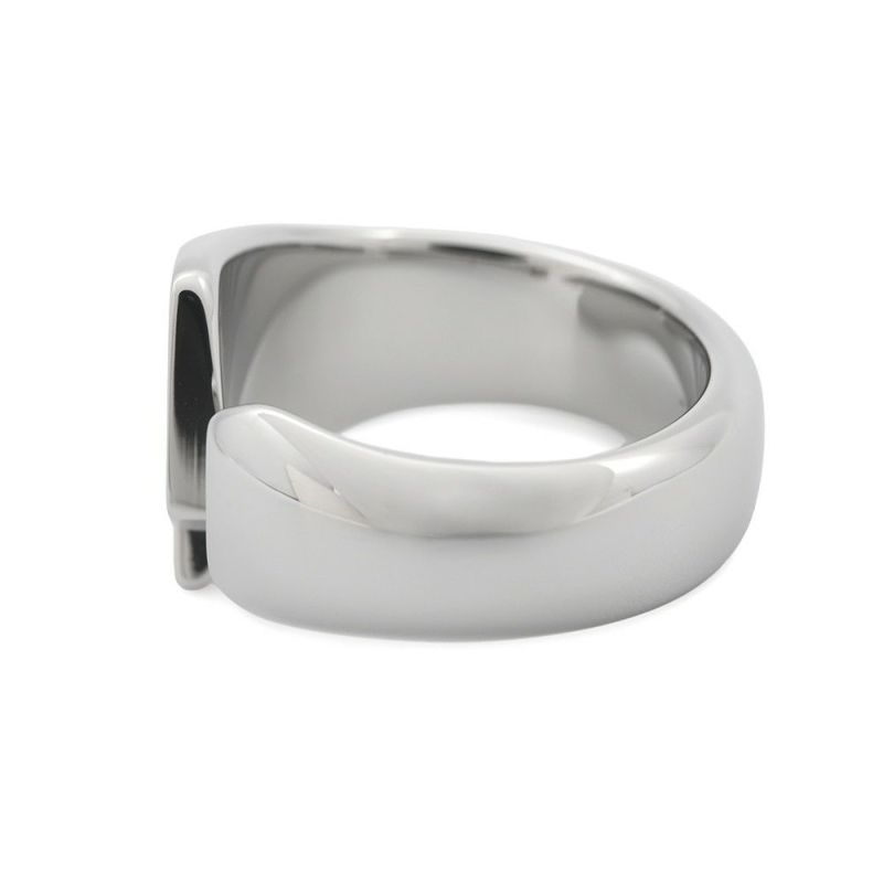 エルメス リング カルーゼル ブラック/シルバー金具 サイズT58 HERMES アクセサリー 指輪