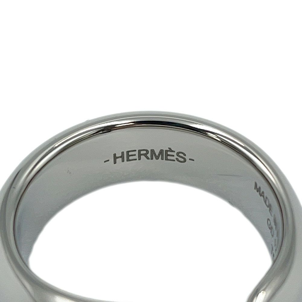エルメス リング カルーゼル ブラック/シルバー金具 サイズT58 HERMES アクセサリー 指輪