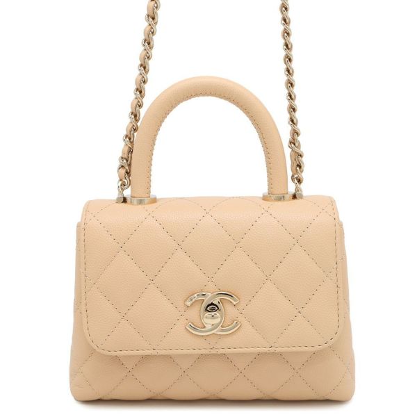 シャネル ハンドバッグ マトラッセ ココハンドル ミニミニ キャビアスキン AP4244 2wayチェーンショルダー