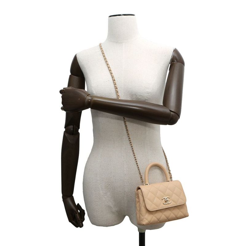 シャネル ハンドバッグ マトラッセ ココハンドル ミニミニ キャビアスキン AP4244 2wayチェーンショルダー