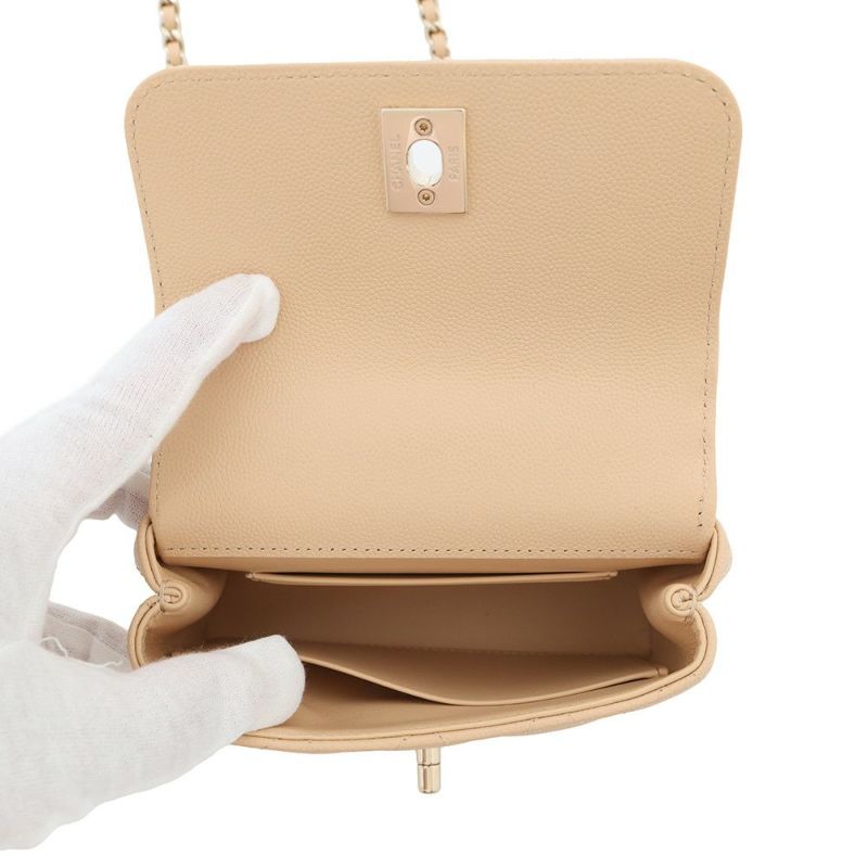 シャネル ハンドバッグ マトラッセ ココハンドル ミニミニ キャビアスキン AP4244 2wayチェーンショルダー