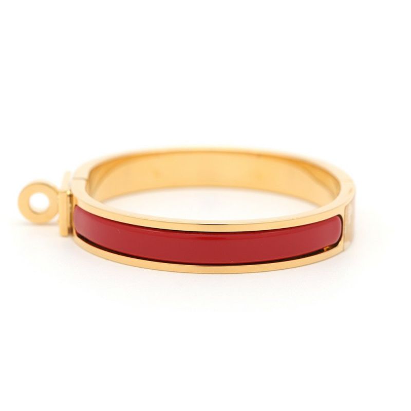 エルメス ブレスレット ミニクリック ケリー PM レッド/ゴールド金具 エナメル HERMES アクセサリー