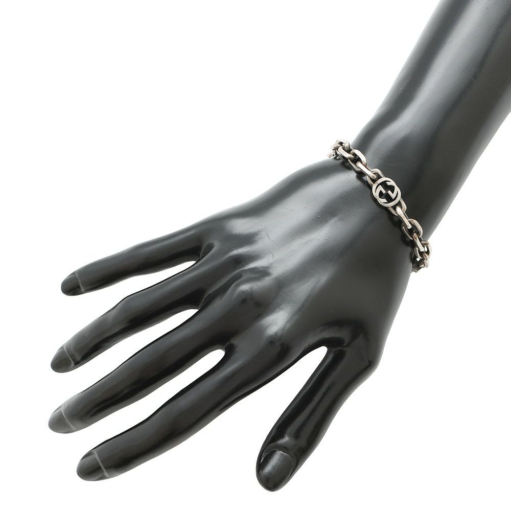 グッチ ブレスレット インターロッキング チェーン Ag925 サイズ18 620798 GUCCI アクセサリー