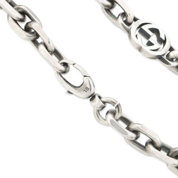 グッチ ブレスレット インターロッキング チェーン Ag925 サイズ18 620798 GUCCI アクセサリー