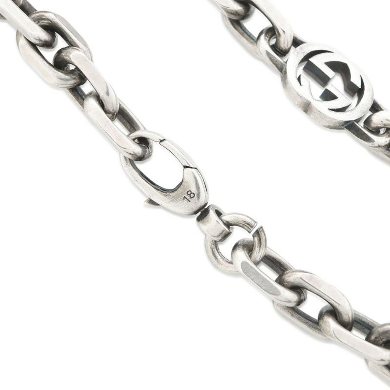 グッチ ブレスレット インターロッキング チェーン Ag925 サイズ18 620798 GUCCI アクセサリー