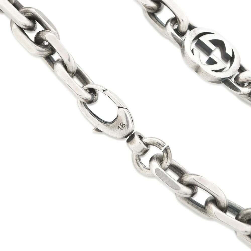 グッチ ブレスレット インターロッキング チェーン Ag925 サイズ18 620798 GUCCI アクセサリー