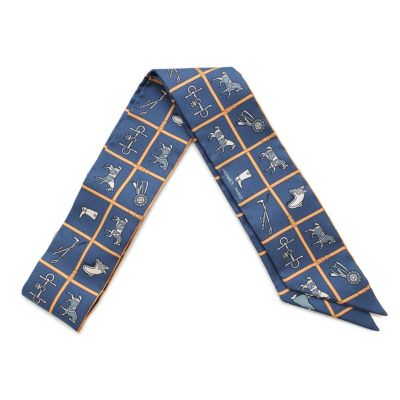 ⭐️美品⭐️ エルメス グラントゥラララ ツイリースカーフ ネイビー エルメス ツイリー Grand Tralala グラン トゥラララ スカーフ