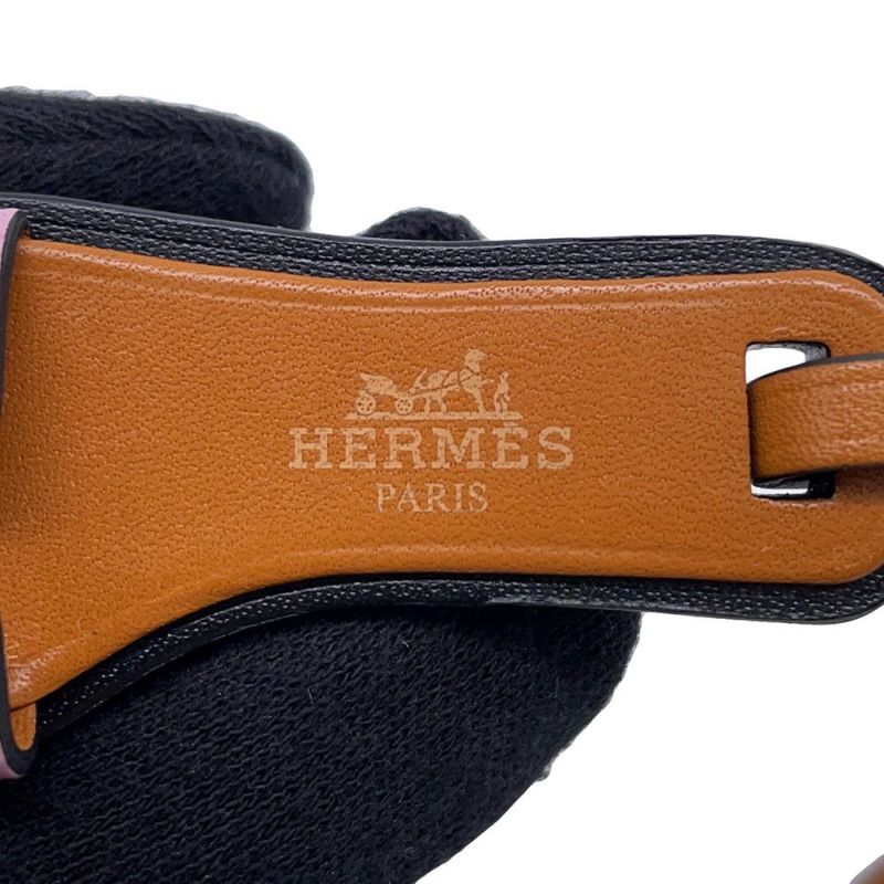 エルメス バッグチャーム オラン・ナノ フランボワーズ/ナチュラルサブレ/ブラック エプソン/ヴォ―バトラー/ヴァッシュハンター