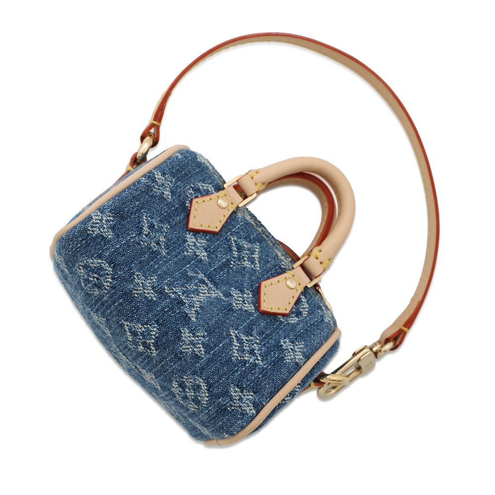 ルイヴィトン バッグチャーム LV × TM マイクロ スピーディ モノグラム デニム・チェリー M02535 村上隆 キーホルダー