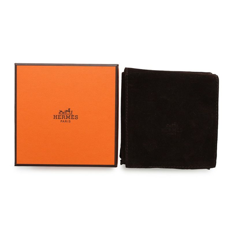 エルメス ブレスレット コリエドシアン ブラック/シルバー金具 ボックスカーフ A刻印 サイズS HERMES 黒