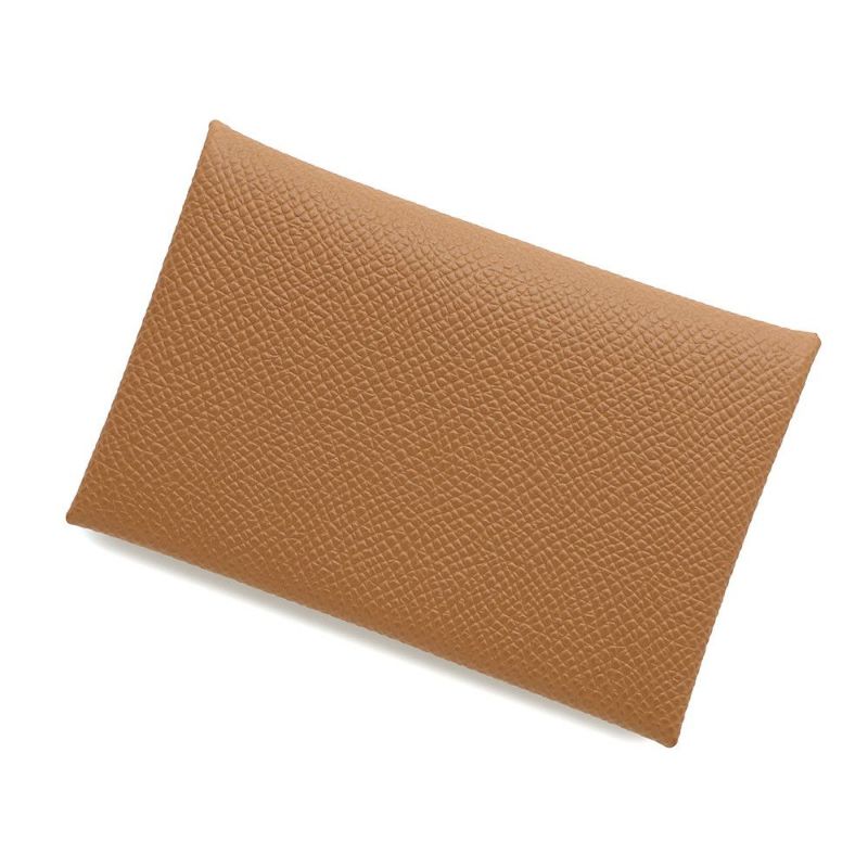 エルメス カードケース カルヴィ ゴールド エプソン W刻印 HERMES 名刺入れ