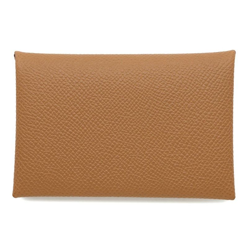 エルメス カードケース カルヴィ ゴールド エプソン W刻印 HERMES 名刺入れ