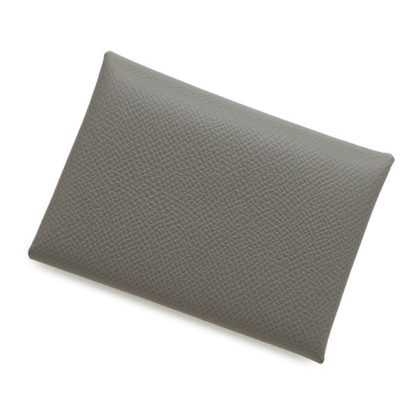 エルメス コインケース カルヴィ デュオ グリメイヤー/シルバー金具 エプソン K刻印 HERMES 財布