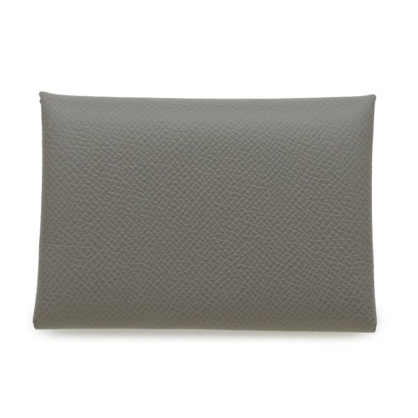 エルメス コインケース カルヴィ デュオ グリメイヤー/シルバー金具 エプソン K刻印 HERMES 財布