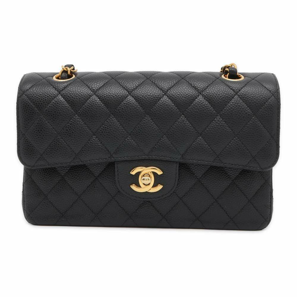 シャネル チェーンショルダーバッグ マトラッセ23 ココマーク ダブルチェーン A01113 CHANEL バッグ 黒