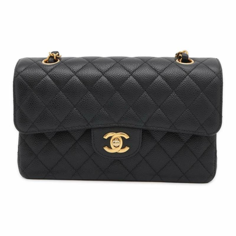 シャネル チェーンショルダーバッグ マトラッセ23 ココマーク ダブルチェーン A01113 CHANEL バッグ 黒