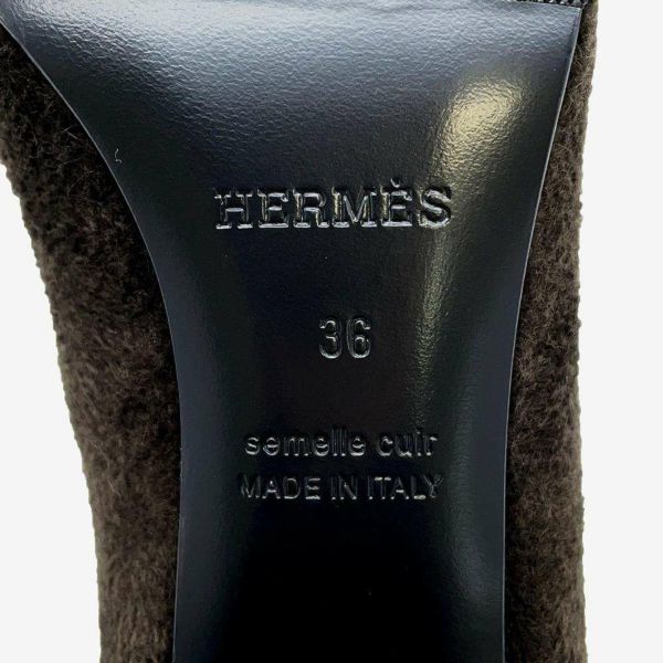 エルメス ブーツ ショートブーツ ヴォルヴェール 60 ニット レディースサイズ36 HERMES 靴 黒