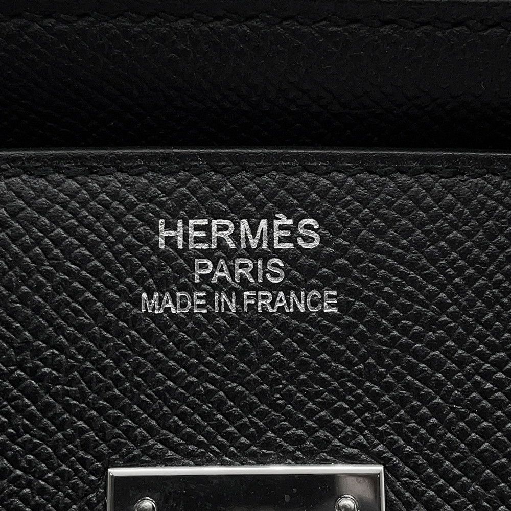 エルメス バーキン35 ブラック/シルバー金具 エプソン T刻印 HERMES Birkin ハンドバッグ 黒