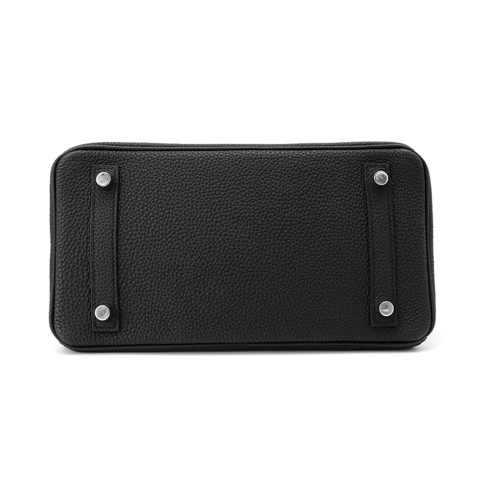 エルメス バーキン25 ブラック/シルバー金具 トゴ Y刻印 HERMES Birkin ハンドバッグ 黒