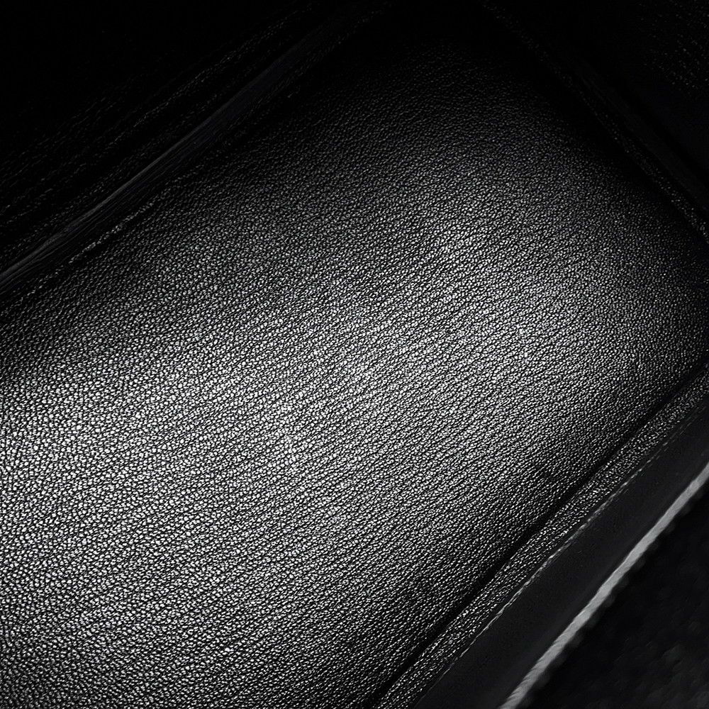 エルメス バーキン25 ブラック/シルバー金具 トゴ Y刻印 HERMES Birkin ハンドバッグ 黒