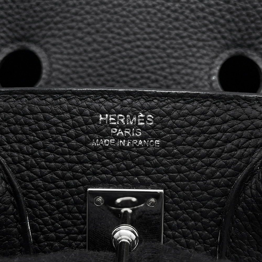 エルメス バーキン25 ブラック/シルバー金具 トゴ Y刻印 HERMES Birkin ハンドバッグ 黒