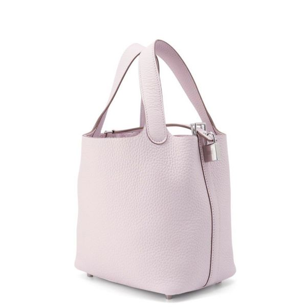 エルメス ハンドバッグ ピコタンロックPM モーヴペール/シルバー金具 トリヨンクレマンス W刻印