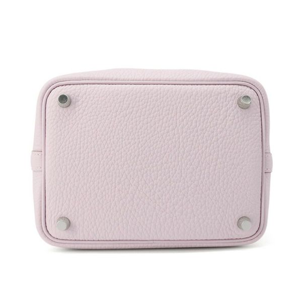 エルメス ハンドバッグ ピコタンロックPM モーヴペール/シルバー金具 トリヨンクレマンス W刻印