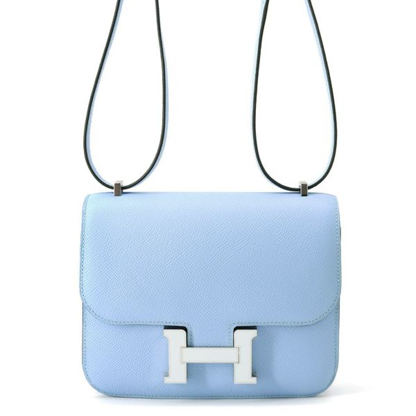 エルメス ミニ コンスタンス3 ミロワール セレステ/ラッカー金具 エプソン B刻印 HERMES バッグ