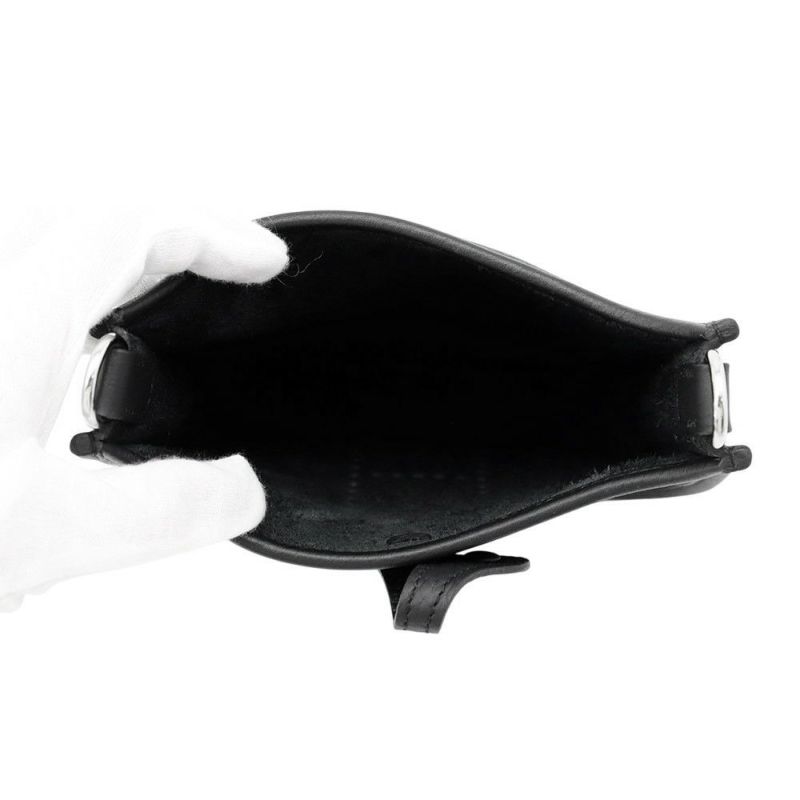 エルメス エブリンTPM アマゾン サングル ジグザグ ブラック/ホワイト/シルバー金具 トリヨンクレマンス K刻印 黒 白