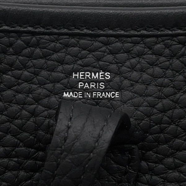 エルメス エブリンTPM アマゾン サングル ジグザグ ブラック/ホワイト/シルバー金具 トリヨンクレマンス K刻印 黒 白