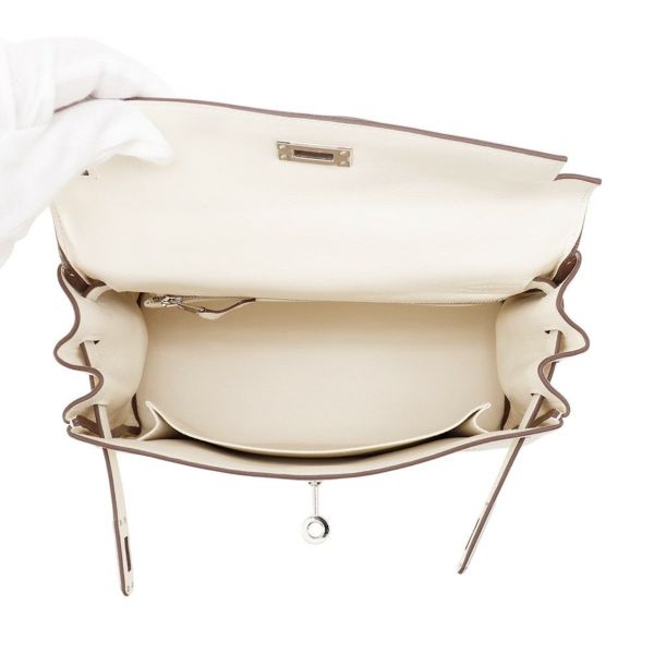 エルメス ハンドバッグ ケリー25 内縫い IN AND OUT ナタ/シルバー金具 スイフト Z刻印 HERMES Kelly 2wayバッグ