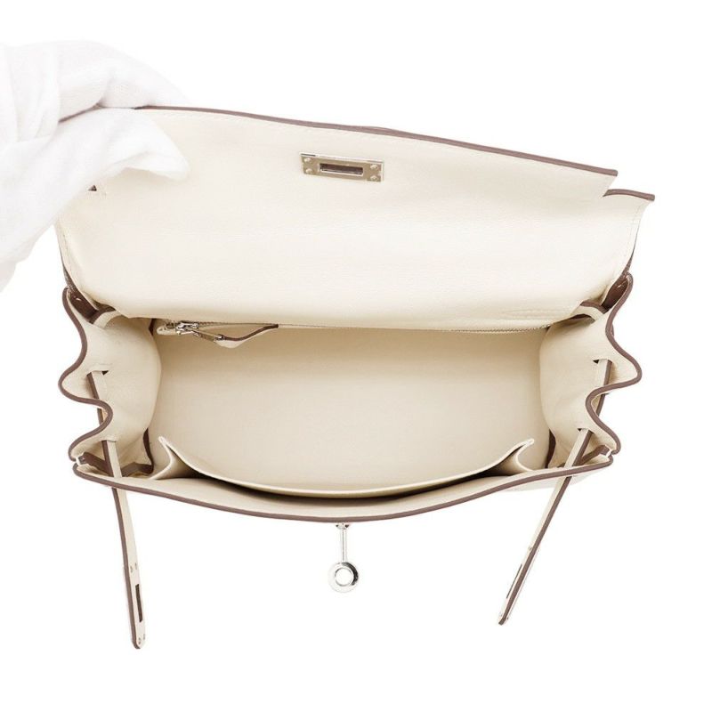 エルメス ハンドバッグ ケリー25 内縫い IN AND OUT ナタ/シルバー金具 スイフト Z刻印 HERMES Kelly 2wayバッグ