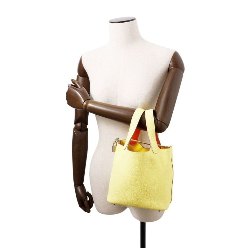 エルメス ピコタンロックPM エクラ リモンチェッロ/オレンジフィールド/シルバー金具 トリヨンクレマンス K刻印