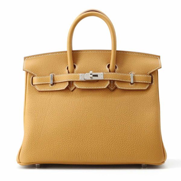 エルメス バーキン25 ナチュラルサブレ/シルバー金具 トゴ W刻印 HERMES Birkin ハンドバッグ