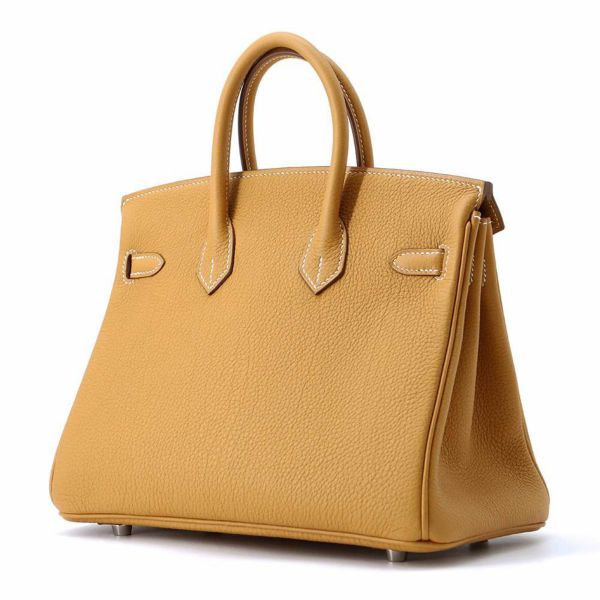 エルメス バーキン25 ナチュラルサブレ/シルバー金具 トゴ W刻印 HERMES Birkin ハンドバッグ