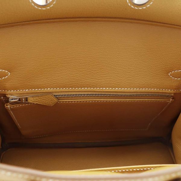 エルメス バーキン25 ナチュラルサブレ/シルバー金具 トゴ W刻印 HERMES Birkin ハンドバッグ