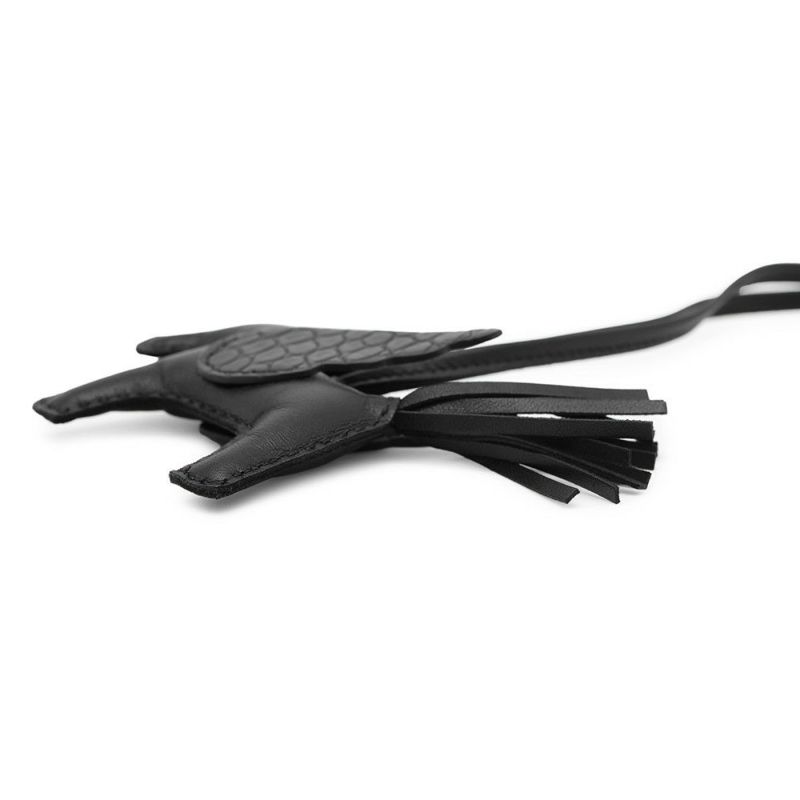 エルメス バッグチャーム ロデオPM ペガサス タッチ ブラック ラムスキン/アリゲーターマット Z刻印 HERMES 黒 ソーブラック
