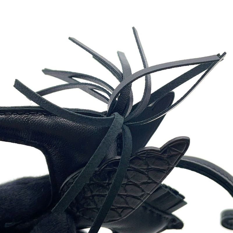 エルメス バッグチャーム ロデオPM ペガサス タッチ ブラック ラムスキン/アリゲーターマット Z刻印 HERMES 黒 ソーブラック