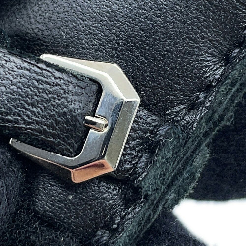 エルメス バッグチャーム バディ パンク ブラック/シルバー金具 ラムスキン/ムートン B刻印 黒