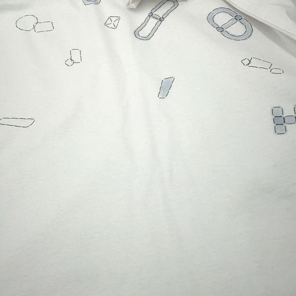 エルメス Tシャツ フラグメント・エクエストレス Fragments Equestres メンズサイズXXL HERMES トップス 白
