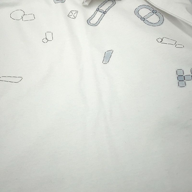 エルメス Tシャツ フラグメント・エクエストレス Fragments Equestres メンズサイズXXL HERMES トップス 白