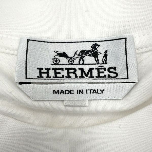 エルメス Tシャツ フラグメント・エクエストレス Fragments Equestres メンズサイズXXL HERMES トップス 白