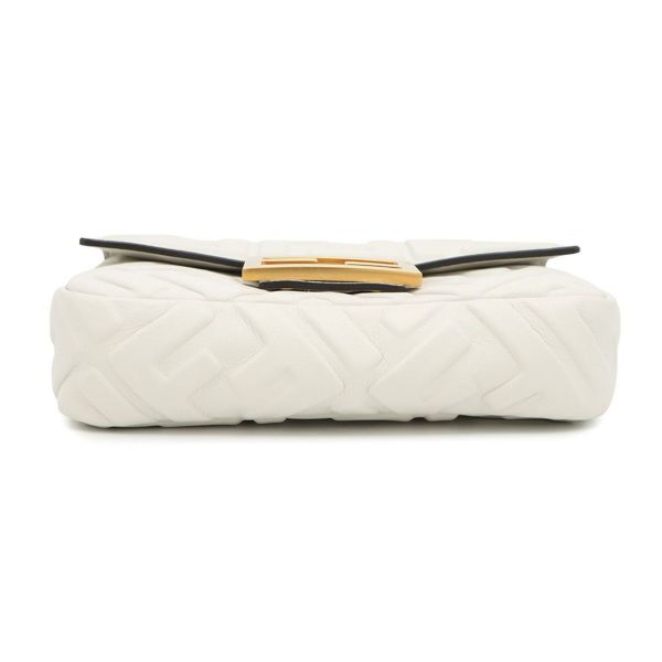 フェンディ ハンドバッグ FFモチーフ バゲット ミニ 8BS017 FENDI 2way 白