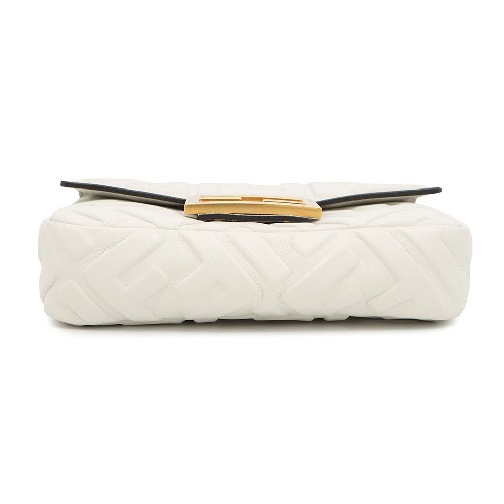 フェンディ ハンドバッグ FFモチーフ バゲット ミニ 8BS017 FENDI 2way 白